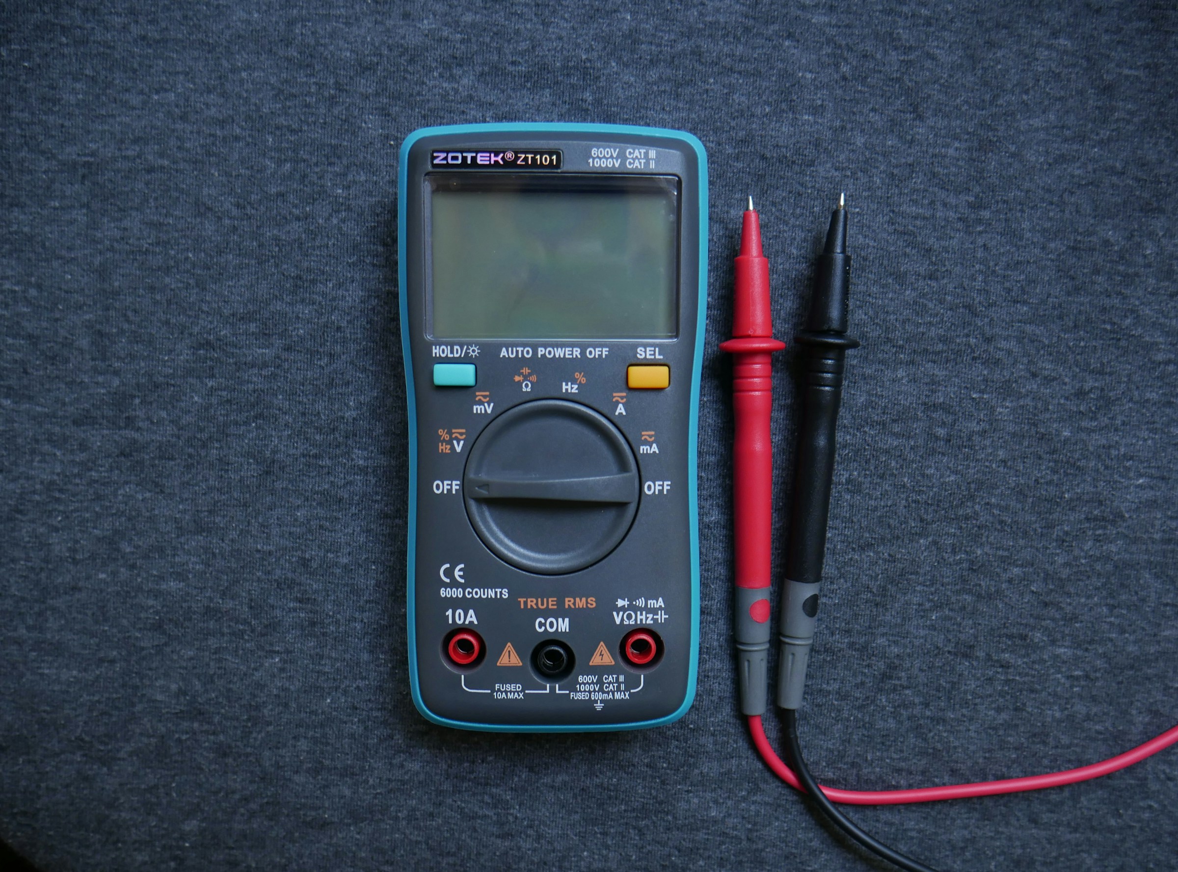 Digital multimeter used for measuring electrical load and power demand in commercial properties